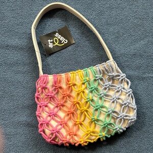Rainbow knotted handbag